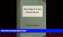 Big Deals  One Page CA Bar Cheat Sheets - COMMUNITY PROPERTY  Full Ebooks Most Wanted
