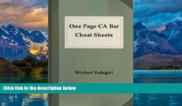 Big Deals  One Page CA Bar Cheat Sheets - CIV PRO  Full Ebooks Best Seller