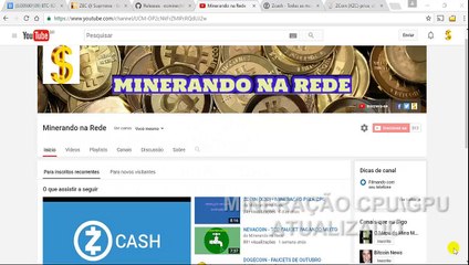 ZCASH (ZEC) - MINERAÇÃO PELA CPU GPU - ATUALIZADO
