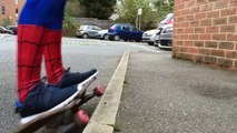 Spiderman Vs Venom! Skateboard Fun | Superhero Battle Movie In Real Life!
