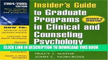 Best Seller Insider s Guide to Graduate Programs in Clinical and Counseling Psychology: 2004/2005