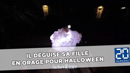 Il déguise sa fille en orage pour Halloween