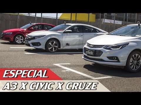 AUDI A3 1.4 X CHEVROLET CRUZE 1.4 X HONDA CIVIC 1.5 – ESPECIAL #92 | ACELERADOS