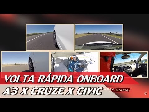 AUDI A3 1.4 X CHEVROLET CRUZE 1.4 X HONDA CIVIC 1.5 – VOLTA RÁPIDA ONBOARD #79 | ACELERADOS