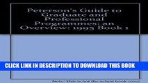 Best Seller Grad Gdes Book 1:Grad/Prof Prg Orvw 1995 (Peterson s Annual Guides to Graduate Study,