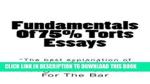 Best Seller Fundamentals Of 75% Torts Essays: 