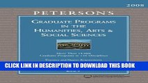 Ebook Graduate Programs in the Humanities, Arts   Social Sciences 2008 (Peterson s Graduate