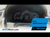 Toyota Camry 2.5 - 0-100 km/hr | MotorBeam