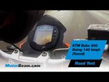KTM Duke 200 Doing 140 km/hr (Tuned) | MotorBeam