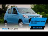 2012 Maruti Suzuki Alto 800 Road Test | MotorBeam