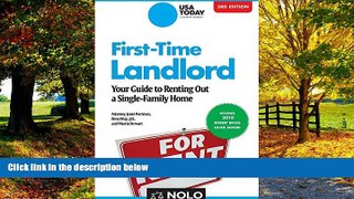 Big Deals  First-Time Landlord: Your Guide to Renting out a Single-Family Home  Full Ebooks Best
