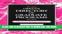 Ebook The Official Gre Cgs Directory of Graduate Programs: Arts, Humanities, Other Fields