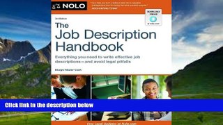 Big Deals  The Job Description Handbook  Best Seller Books Most Wanted