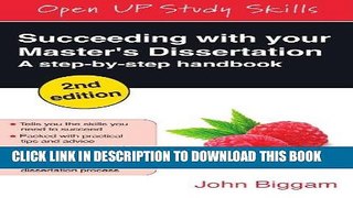 Ebook Succeeding with Your Master s Dissertation: A Step-by-Step Handbook Free Read