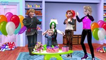 Joker Girl Frozen Little Elsa Happy Birthday Song | Surprise Eggs Opening Spiderman Ironman Toys