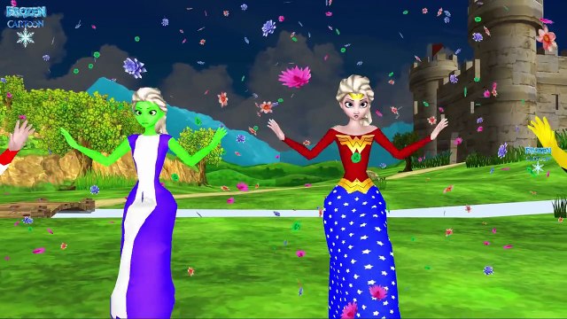 Frozen Elsa Becomes A Mermaid Finger Family Songs | Colors Frozen Elsa Nursery Rhymes Collection