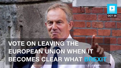 Brexit: Tony Blair for a second vote on UK's membership of EU