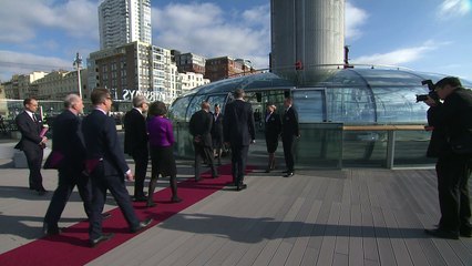 Prince Philip opens the world's first vertical cable car