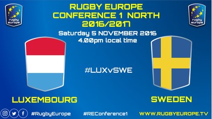 LUXEMBOURG / SWEDEN - RUGBY EUROPE CONFERENCE 1 NORTH 2016/2017 - 05/11/2016