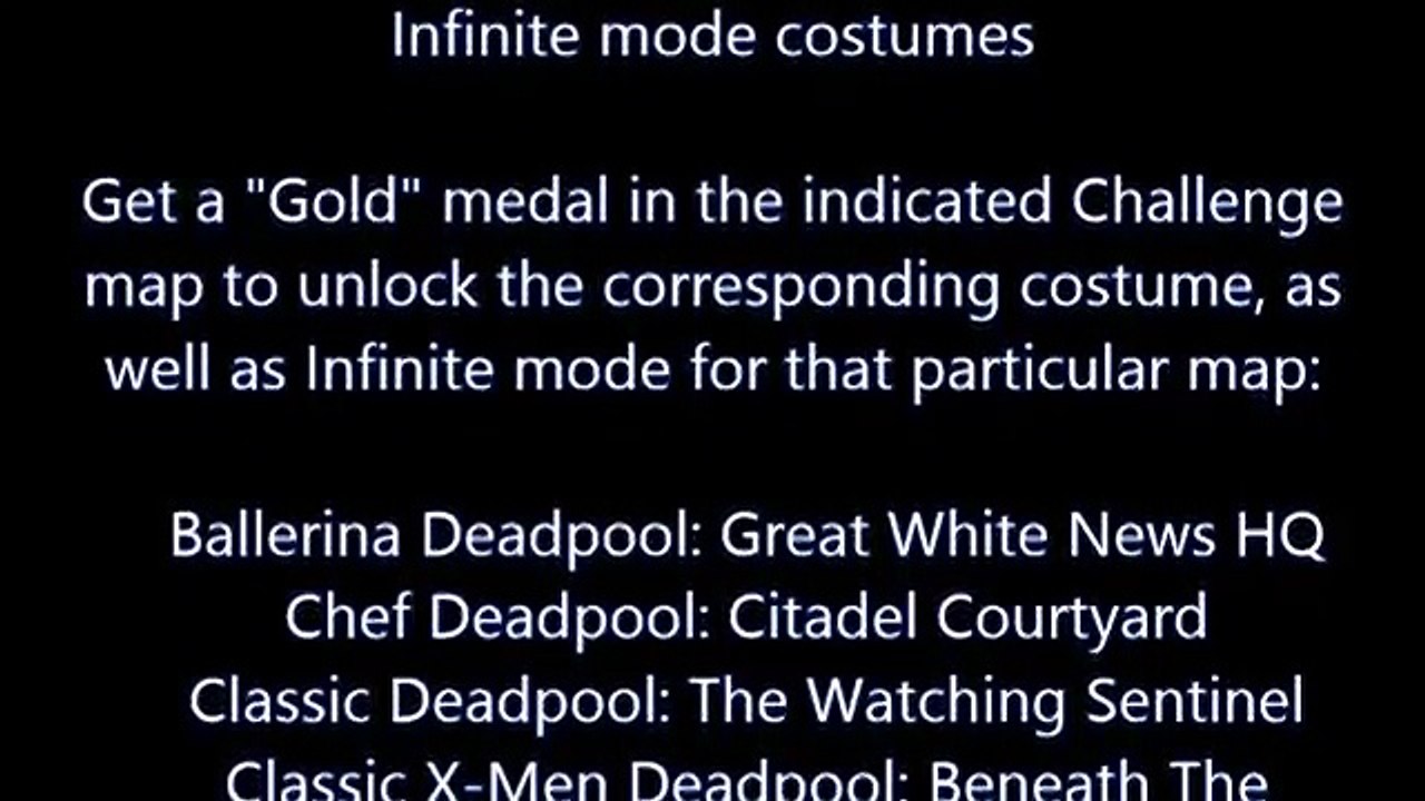 Deadpool How to Unlock All Infinite Mode Costumes
