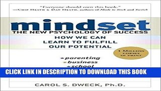 Ebook Mindset: The New Psychology of Success Free Read