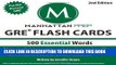 Best Seller 500 Essential Words: GRE Vocabulary Flash Cards (Manhattan Prep GRE Strategy Guides)