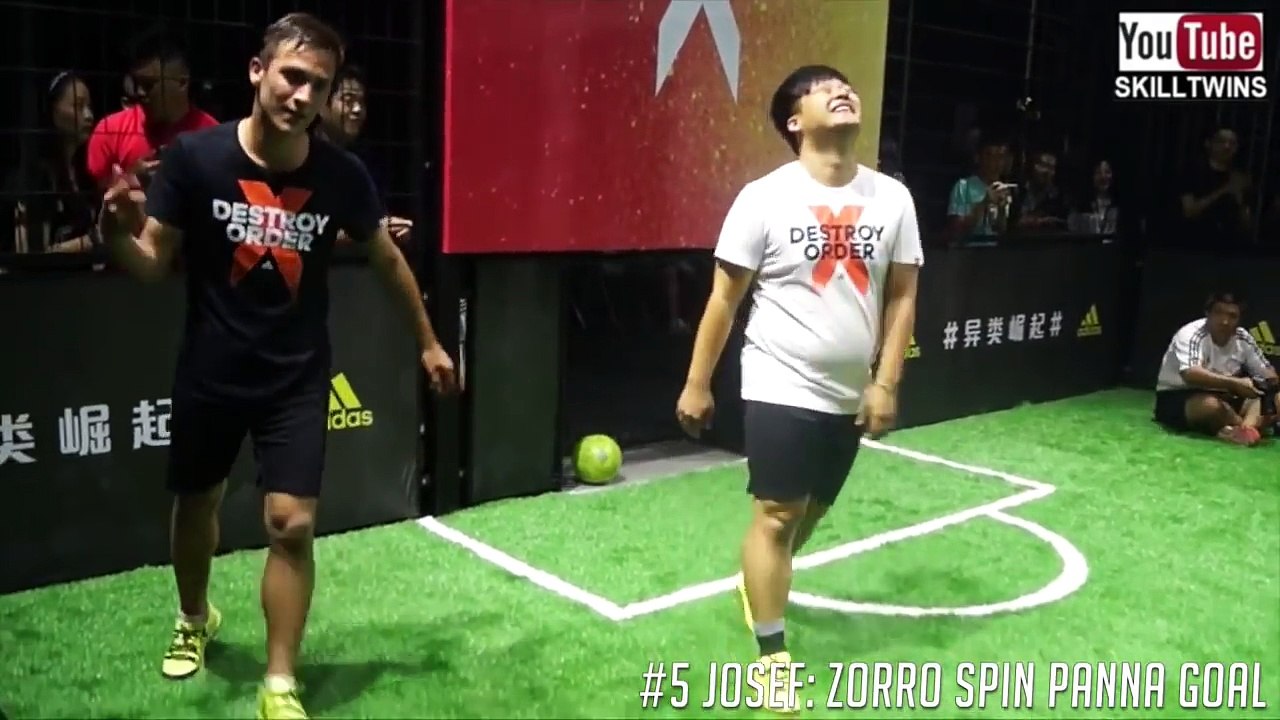 SkillTwins TOP 10 Amazing Football Freestyle Futsal Goals ★