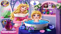 Disney Princess Aurora Baby Wash Cartoons Care Games for Kids