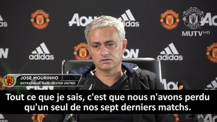 10e j. - Mourinho : "Notre récente série de résultats n'est pas mauvaise"