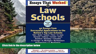 Deals in Books  Essays That Worked for Law Schools: 40 Essays from Successful Applications to the