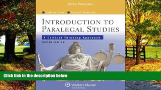 Books to Read  Introduction Paralegal Studies: Critical Thinking Approach 4 Ed  Best Seller Books