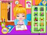 Baby Barbie Homework Slacking - Lets Play Funny Baby Barbie Slacking Game