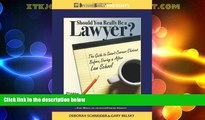Big Deals  Should You Really Be a Lawyer?: The Guide to Smart Career Choices Before, During