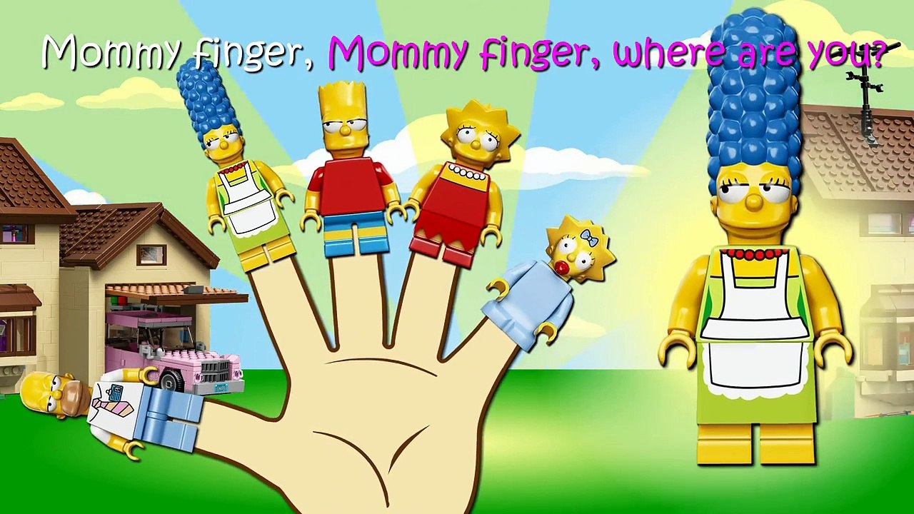 The Simpsons Lego 3D Finger Family Nursery Rhymes Lyrics