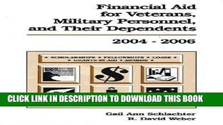 Best Seller Financial Aid for Veterans, Military Personnel, and Their Dependents, 2004-2006