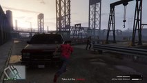 GTA V Surviving Being Kicked Off A Bridge into Water!!