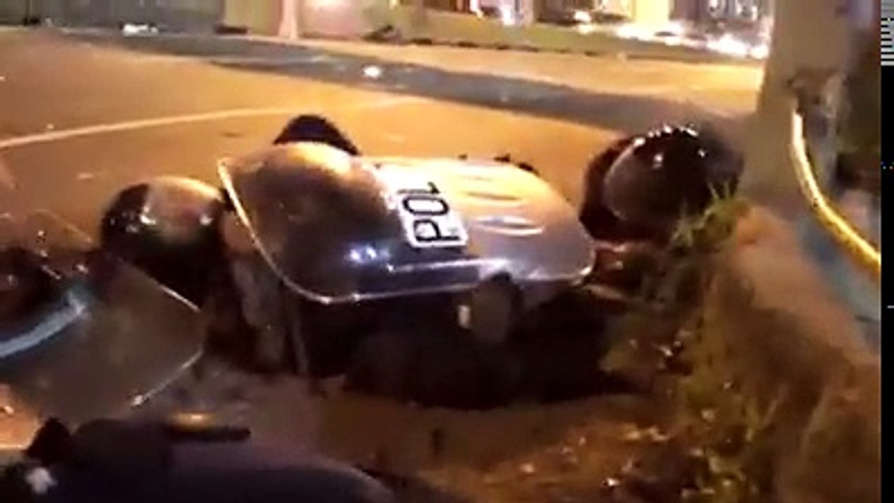 SanAntonio de los Altos,durante la Manifestacion que Culmino con un Policia asesinado