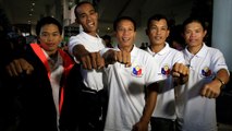 Filipino sailors freed by pirates arrive home in Manila