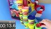 Play Doh Obstacle Course Disney Cars vs Hot Wheels Competition Play-Dough Cans and Wheelies Ramp