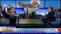 “Hay cierta indignación” en EE.UU. por reapertura de investigación del FBI contra Clinton: corresponsal político