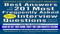 [Free Read] Best Answers to the 201 Most Frequently Asked Interview Questions, Second Edition Full