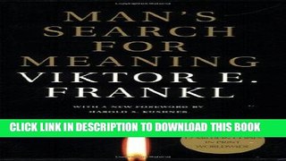 Best Seller Man s Search for Meaning Free Read