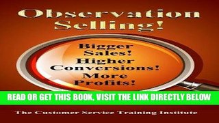 [Free Read] Observation Selling (Customer Service Training Series) Full Online