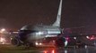Mike Pence's plane slides off runway at NYC airport
