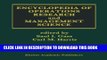 New Book Encyclopedia of Operations Research and Management Science