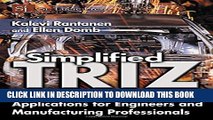 New Book Simplified TRIZ: New Problem-Solving Applications for Engineers and Manufacturing