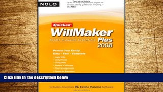 Full [PDF] Downlaod  Quicken Willmaker Plus 2008 Edition: Estate Planning Essentials (Book with