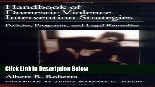 Books Handbook of Domestic Violence Intervention Strategies: Policies, Programs, and Legal