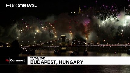 Spectacular fireworks in Budapest