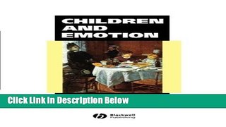 Books Children and Emotion: The Development of Psychological Understanding Full Online